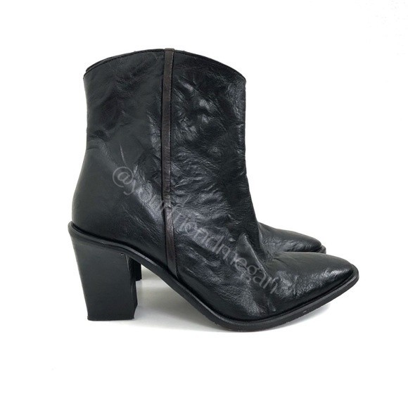 Free People Barclay Western Black Ankle Boots - Picture 5 of 13